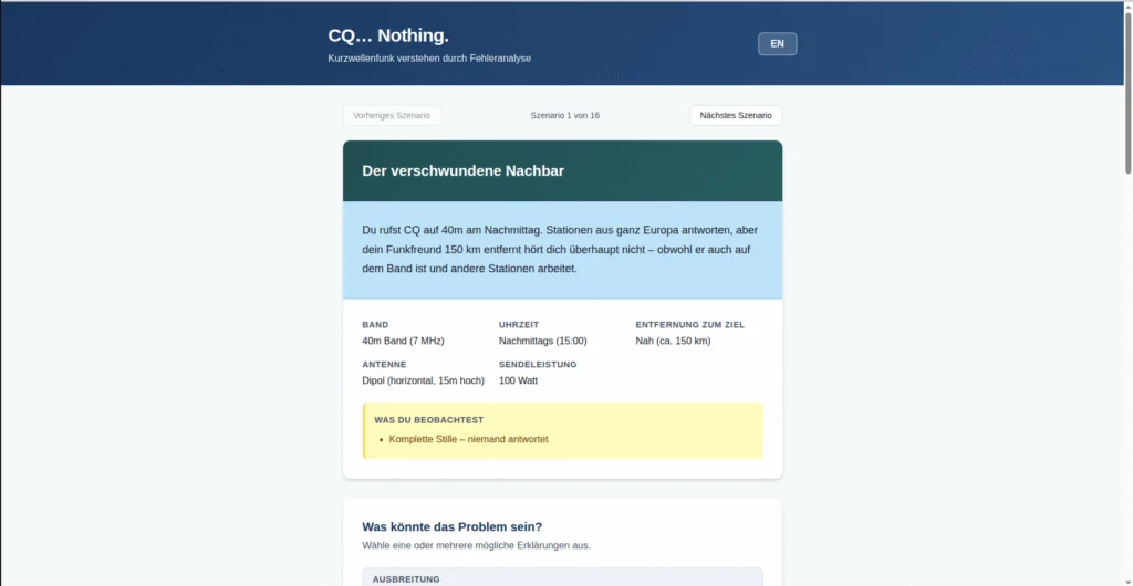 CQ Nothing: Why doesn't anyone answer?