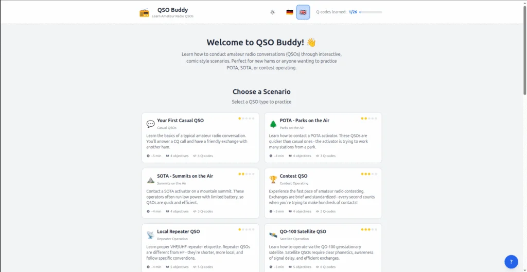 QSO Buddy: Funkgespräche interaktiv üben