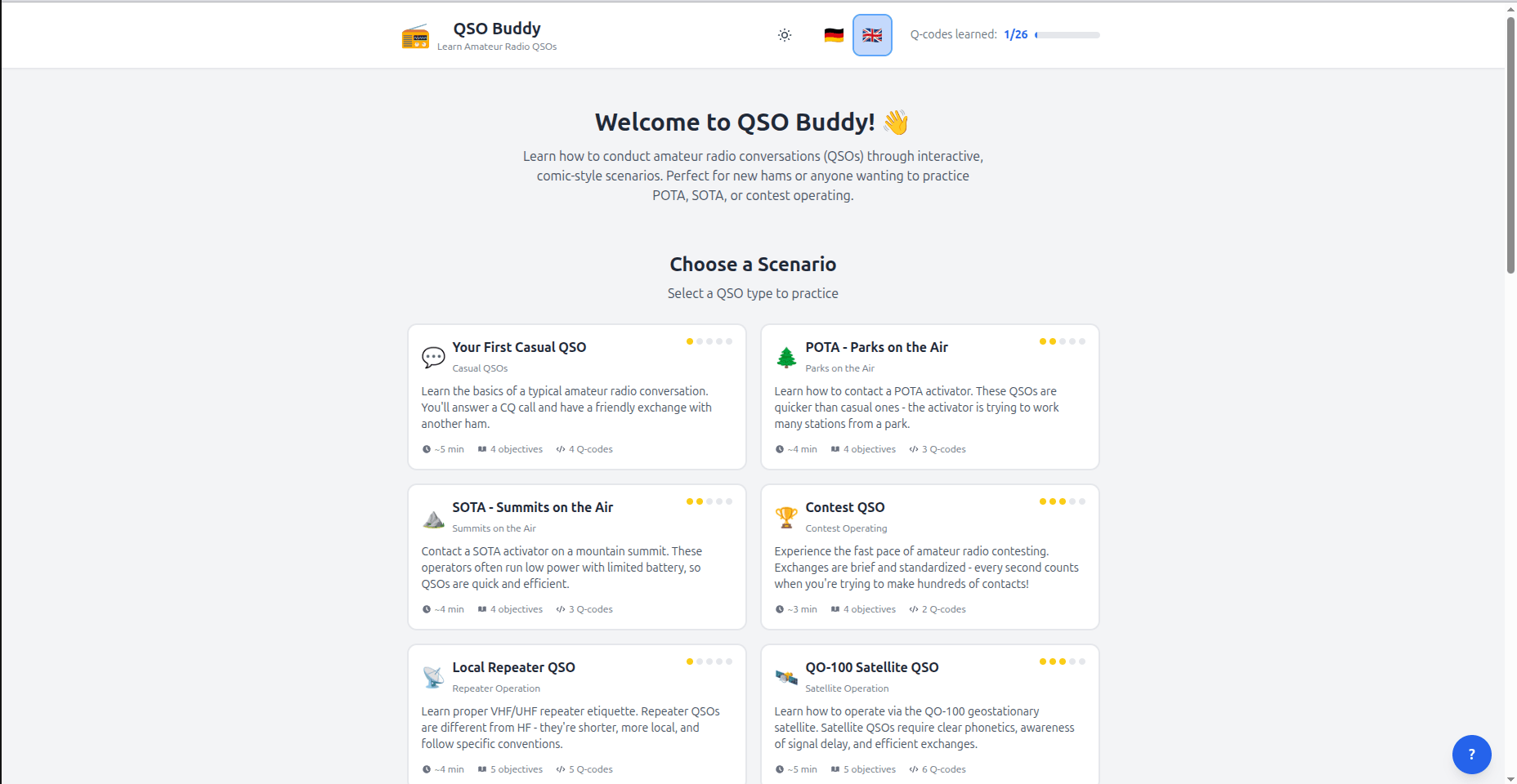 QSO Buddy: Funkgespräche interaktiv üben
