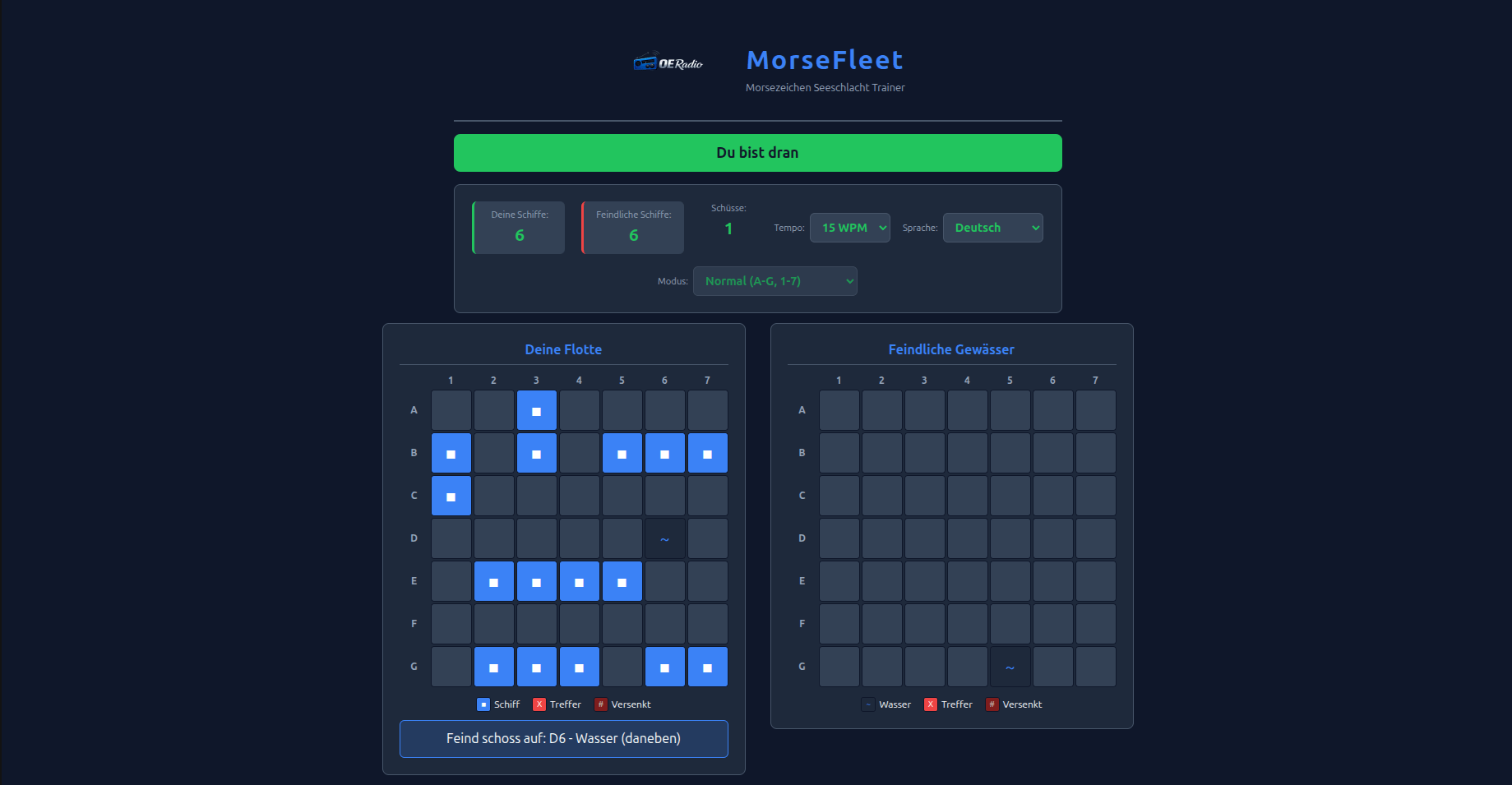 MorseFleet: Morsen lernen mit Schiffe versenken