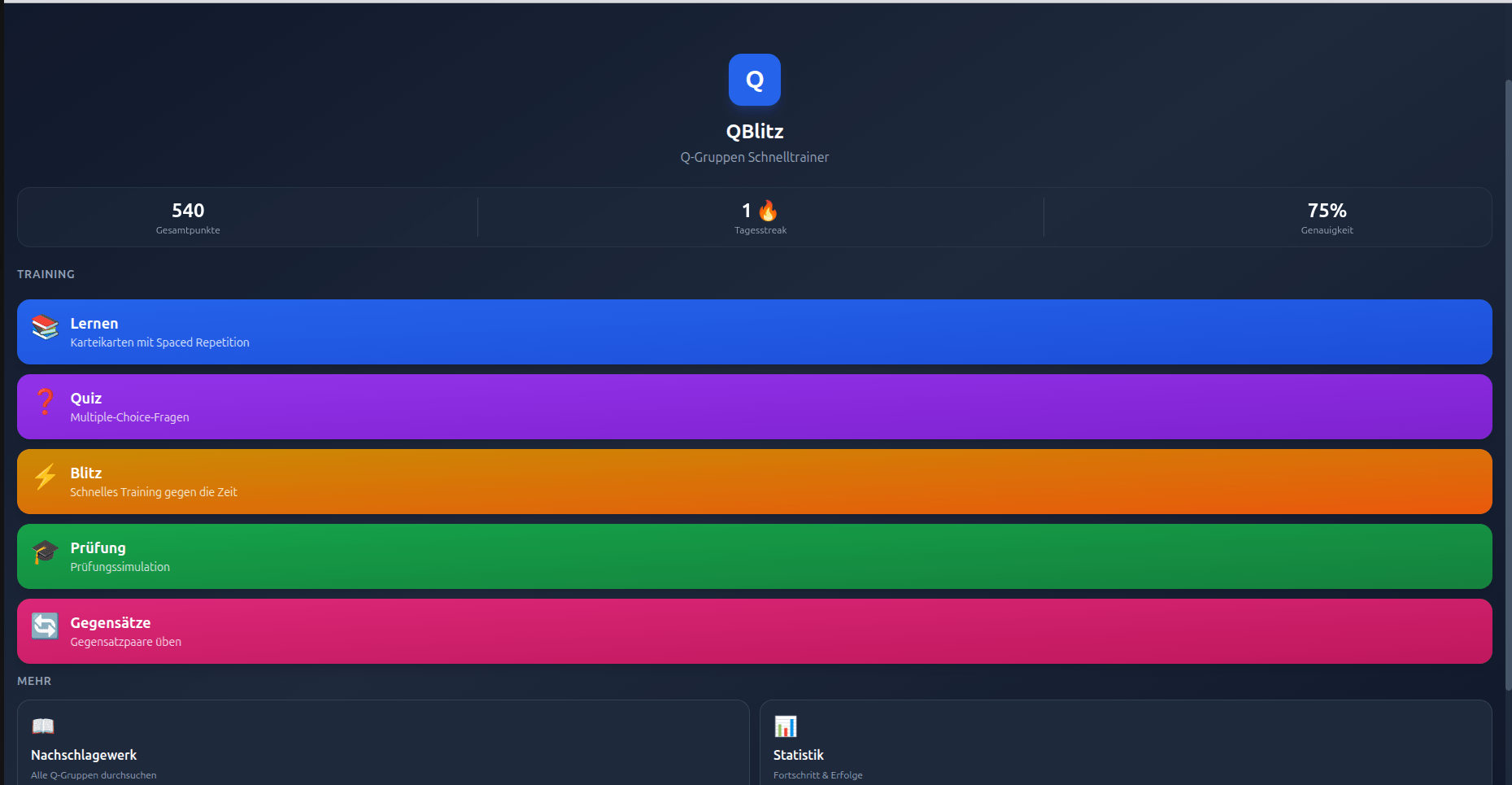 QBlitz – Q-Gruppen Schnelltrainer für Funkamateure