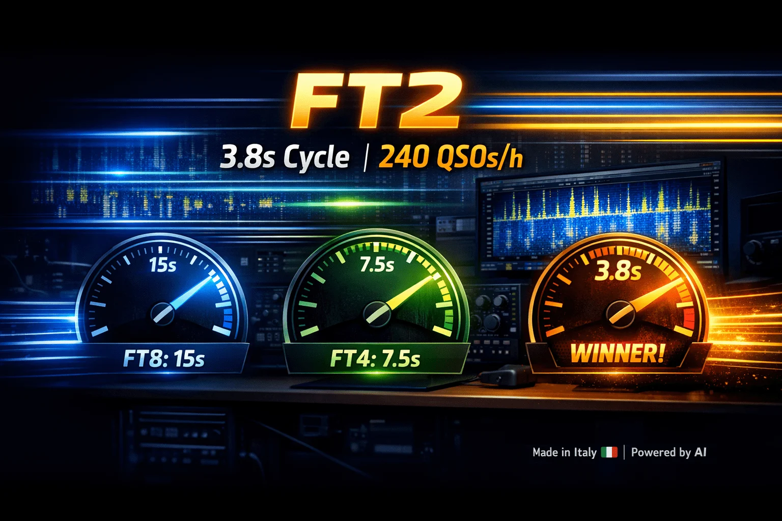 FT2 – Il nuovo modo digitale ad alta velocità: 4 volte più veloce di FT8\!
