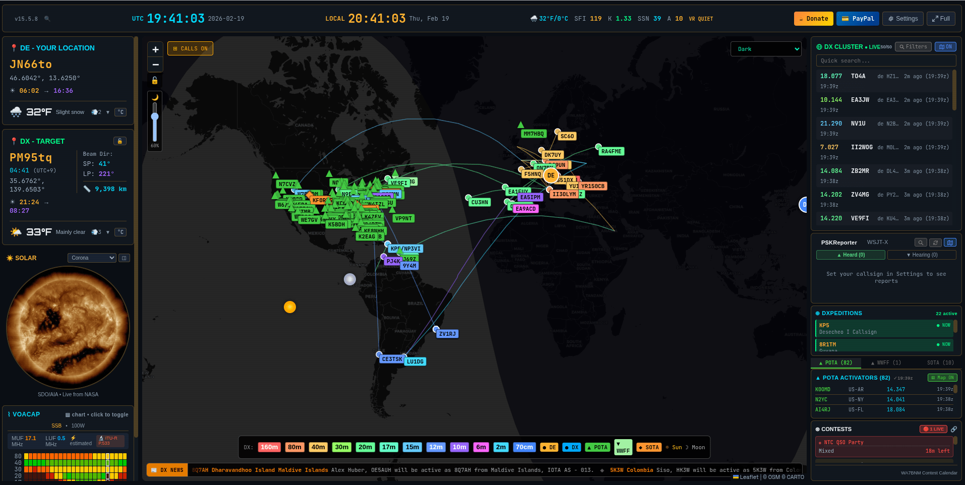 OpenHamClock – Die Amateurfunk-Uhr für Browser und Shack