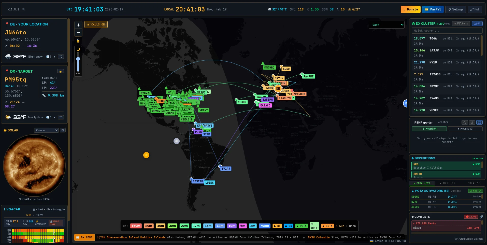 OpenHamClock – L’orologio radioamatoriale per browser e shack