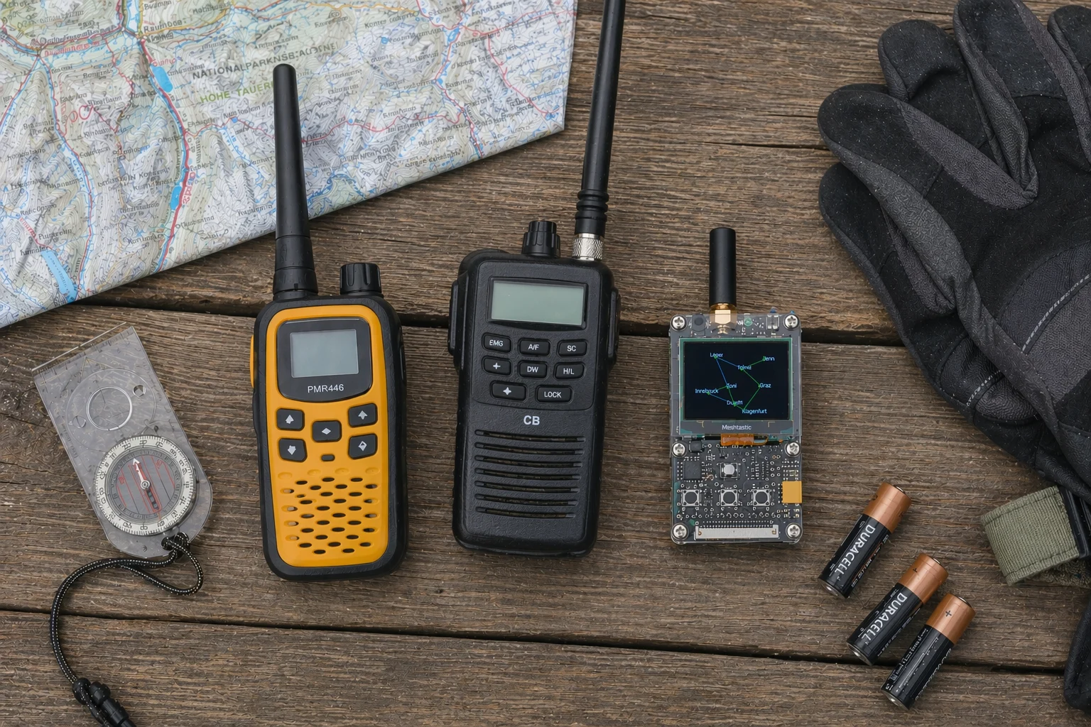 PMR vs. Meshtastic vs. CB-Funk: Drei lizenzfreie Funksysteme im Vergleich
