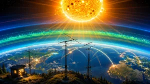 DX-Wetter KW 23/2026: Sonne mit Sonnenflecken, Yagi-Antennen und Ionosphäre – SFI 142