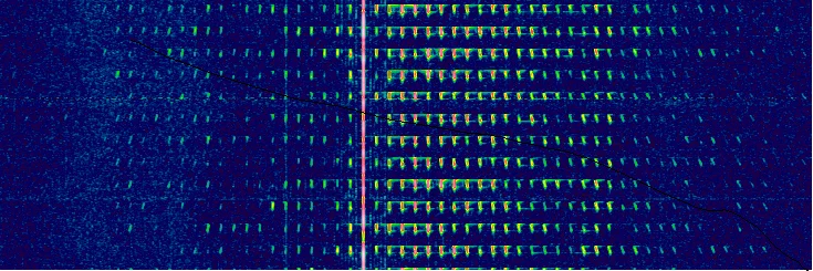 UVB-76 Waterfall-Darstellung auf 4625 kHz