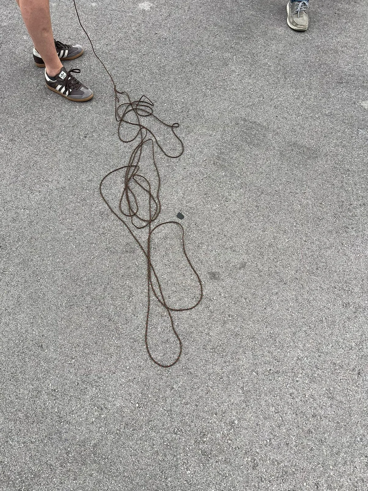 Koaxialkabel am Boden