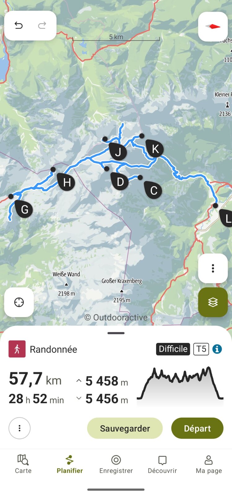 Geplante Tour (Outdooractive)