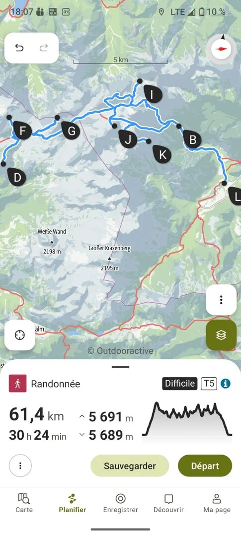 Geplante Tour (Outdooractive)