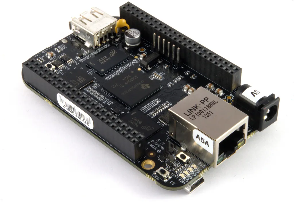 Scheda BeagleBone vista dall'alto, base del KiwiSDR