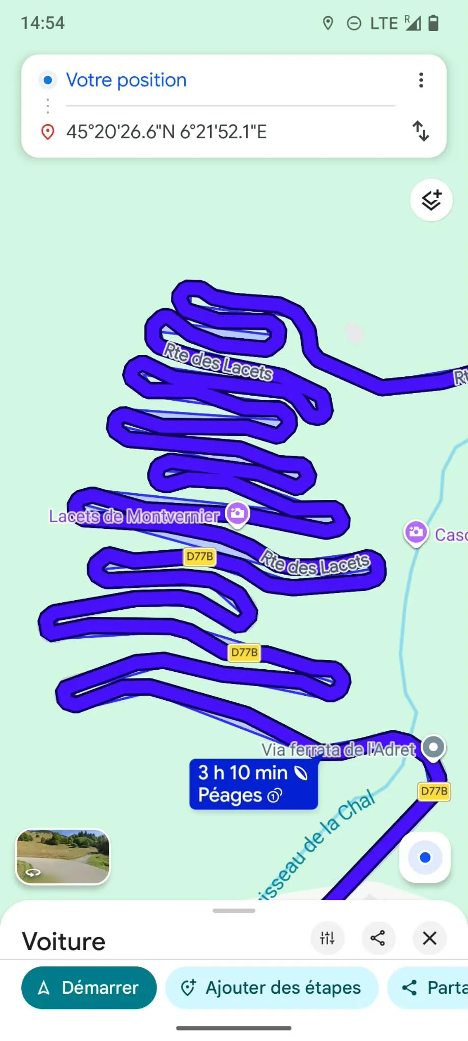 Alpenstraße in Frankreich