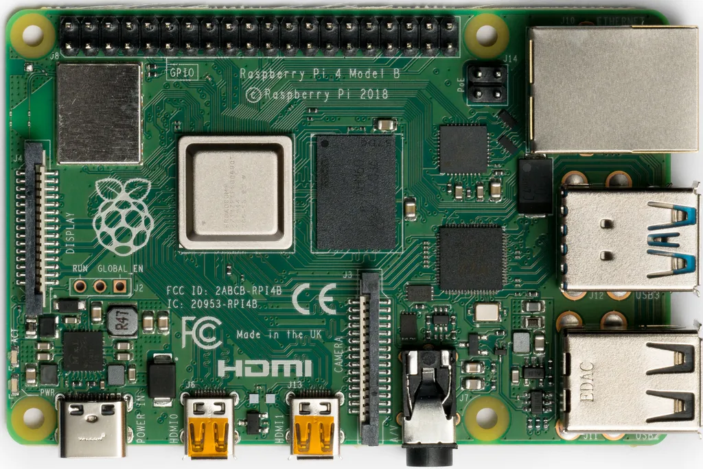 Raspberry Pi 4 Model B von oben
