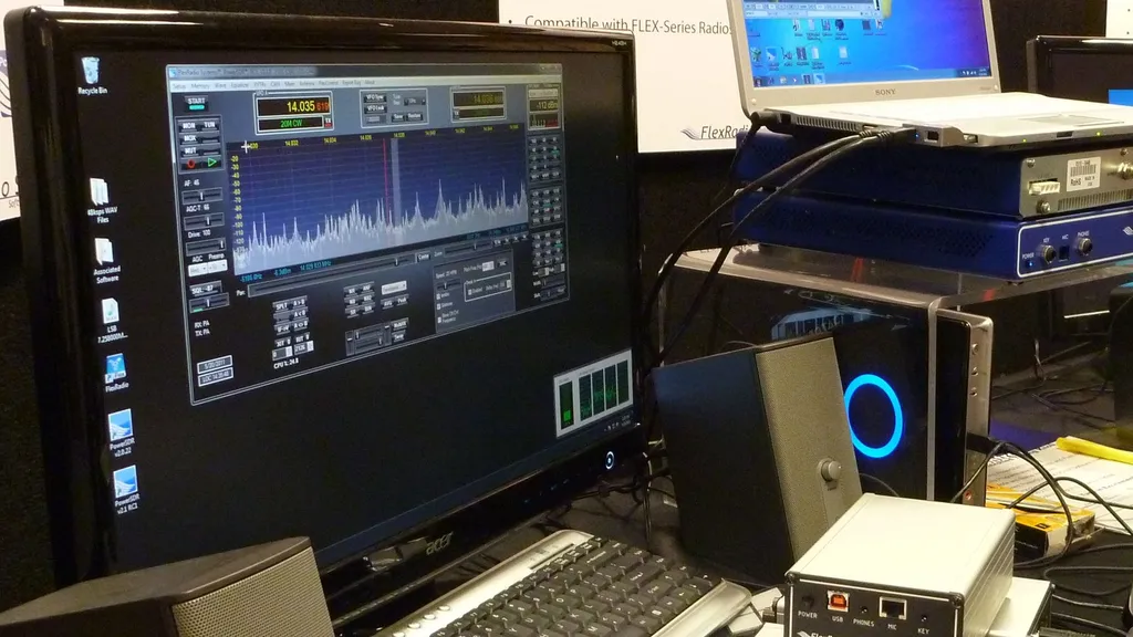 Stand FlexRadio all'Hamvention con panadapter PowerSDR, FLEX-1500 e FLEX-3000